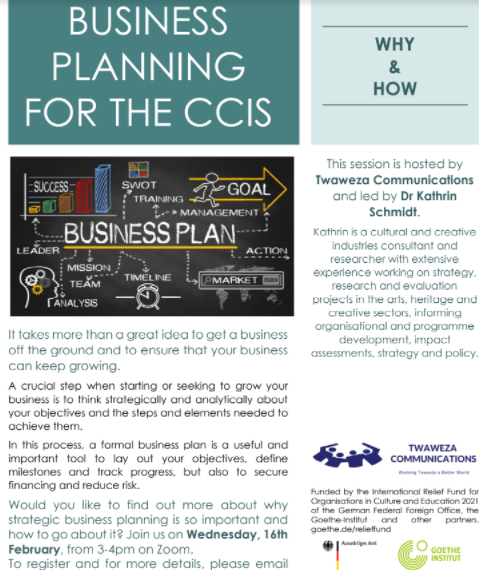 BUSINESS PLANNING FOR THE CCIS